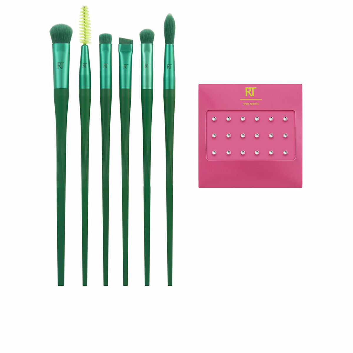 Set of Make-up Brushes Real Techniques Nectar Pop So Jelly Green 7 Pieces-0