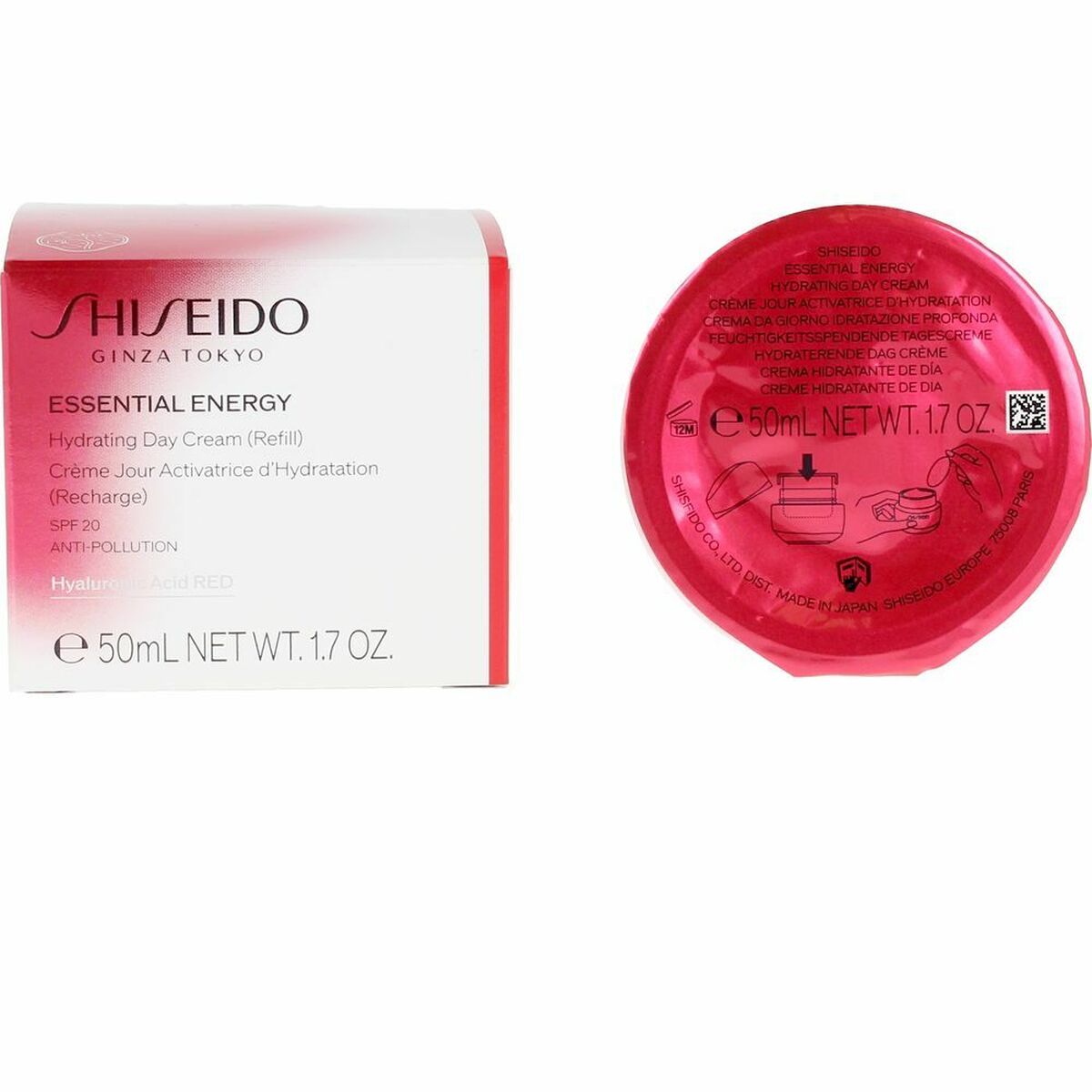 Hydrating Cream Shiseido Essential Energy Refill Spf 20 (50 ml)-0