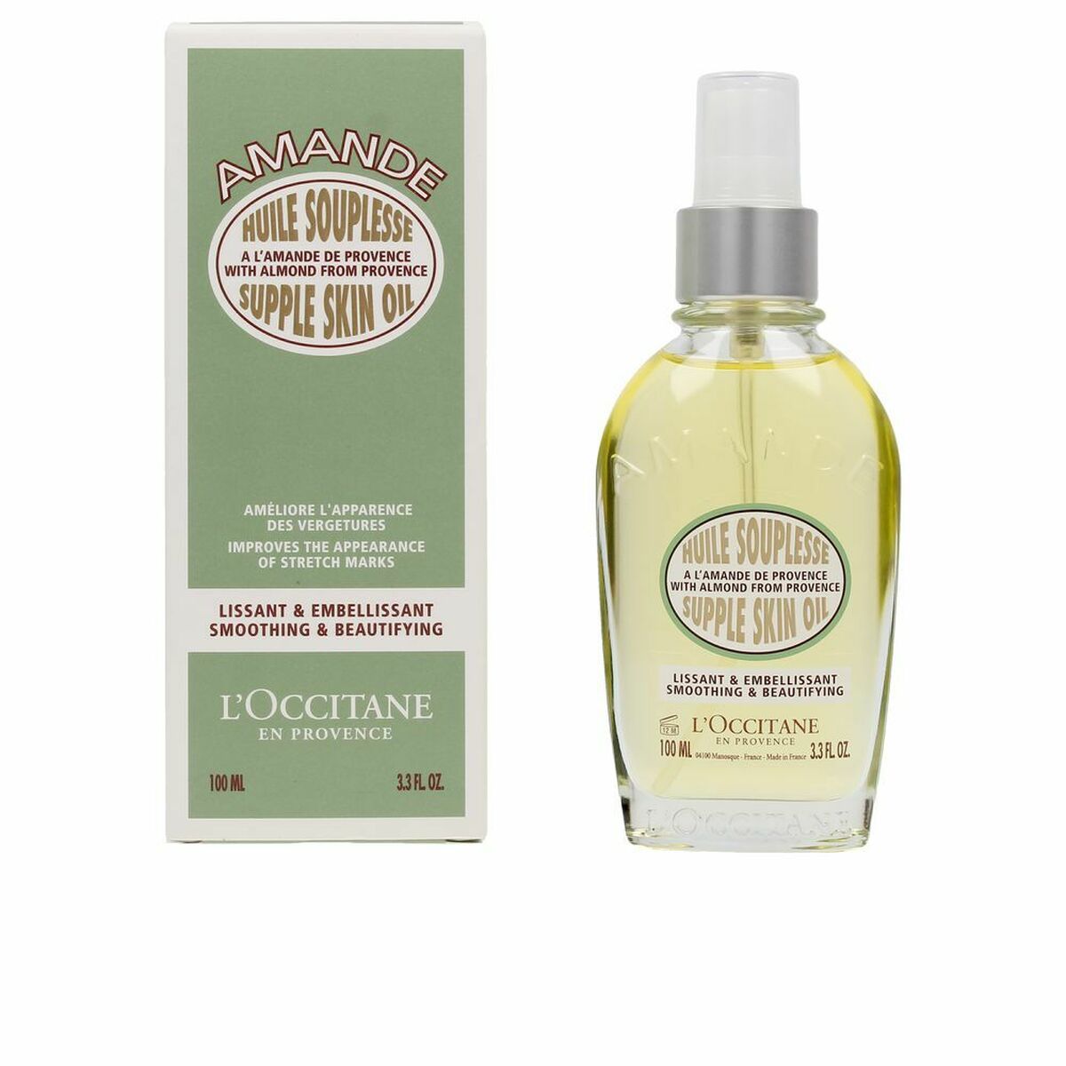 Body Oil L'Occitane En Provence Supple skin Almond Oil (100 ml)-0