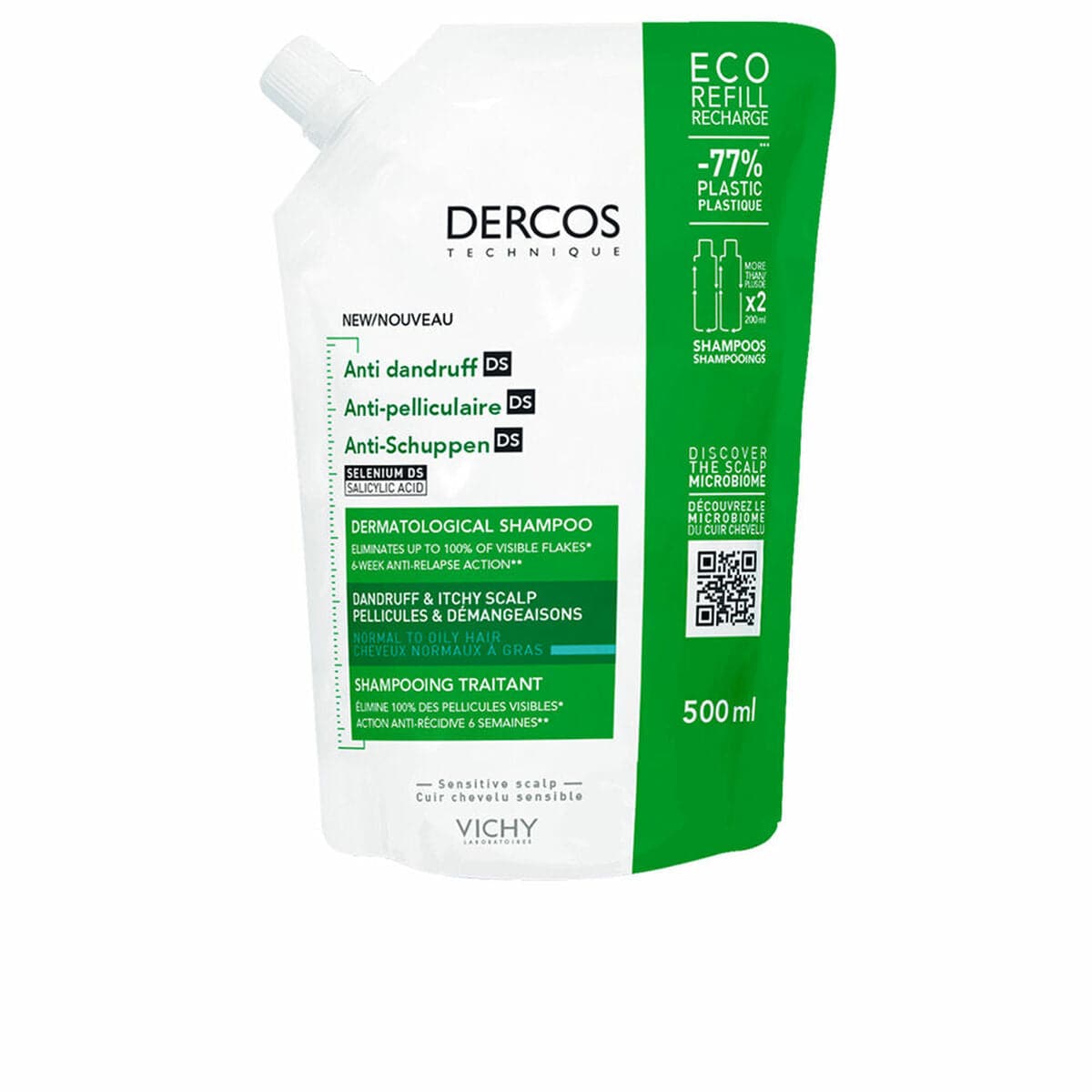 Anti-dandruff Shampoo Vichy Dercos 500 ml-0