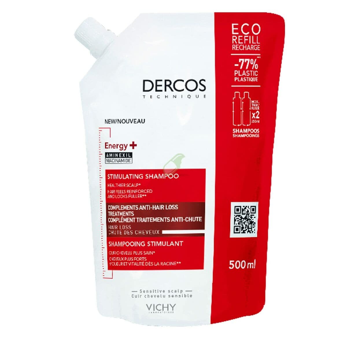 Anti-Hair Loss Shampoo Vichy Dercos Energy+ Refill 500 ml-0