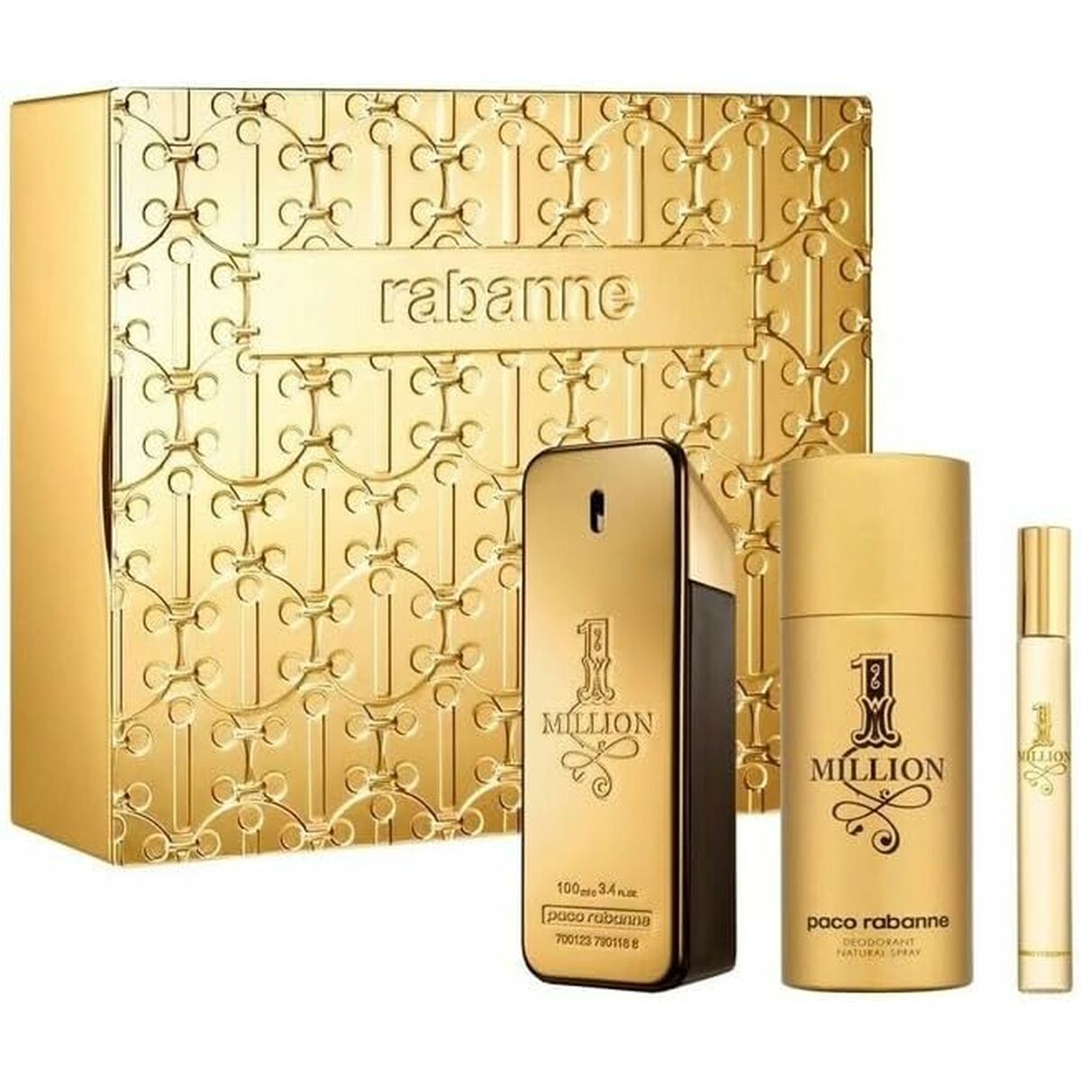 Men's Perfume Set Paco Rabanne 1 Million 3 Pieces-0