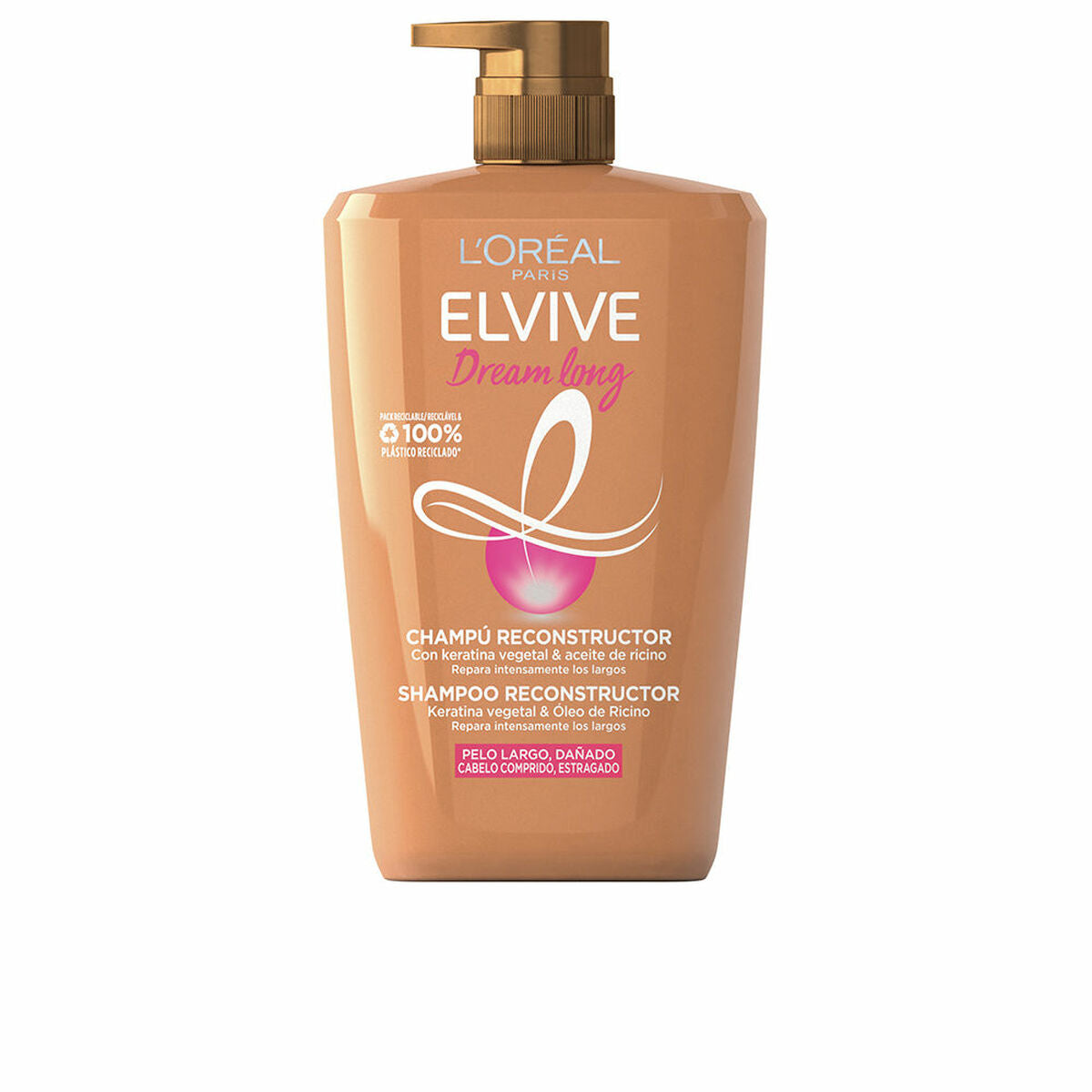 Restorative Shampoo L'Oreal Make Up Elvive Dream Long (1 L)-0
