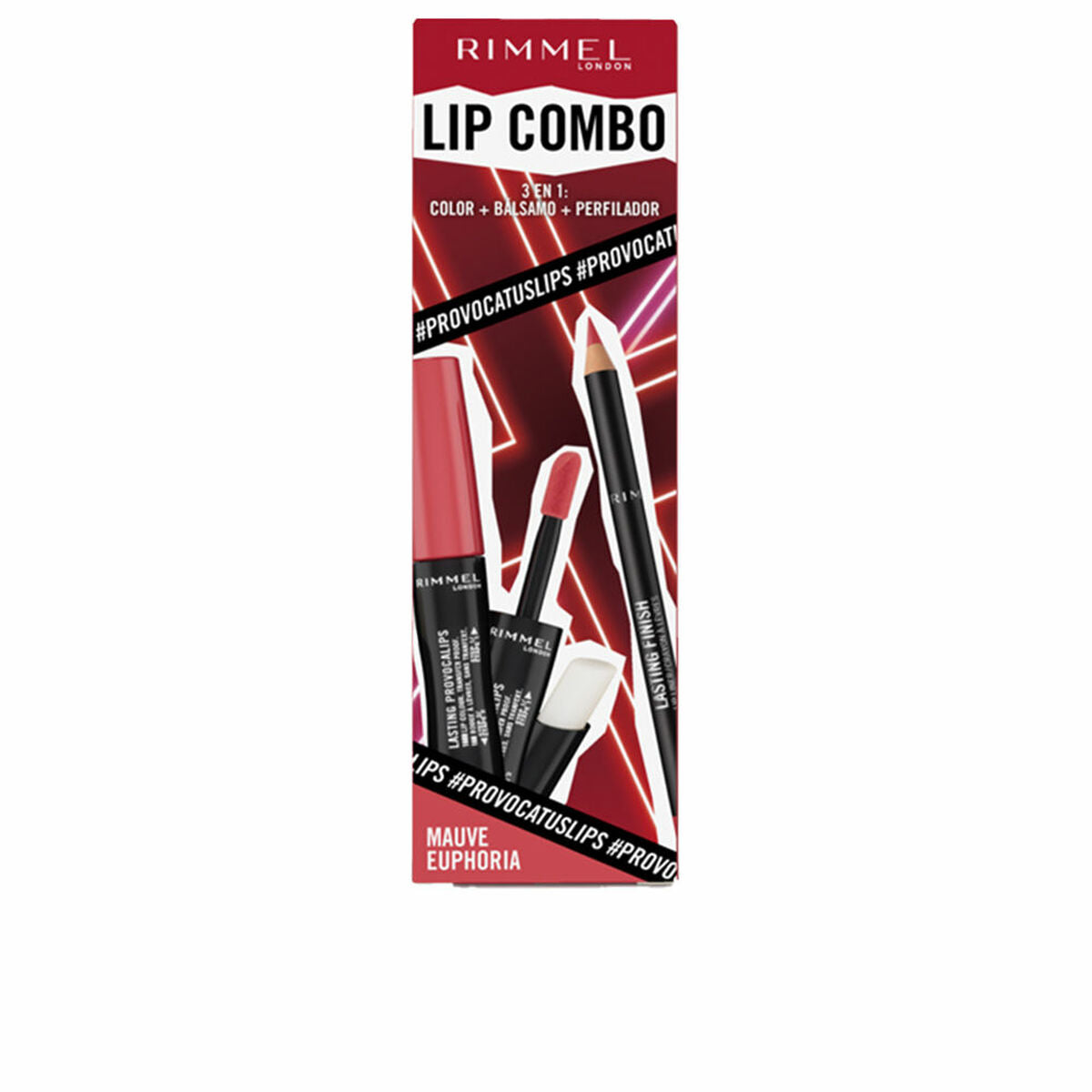 Make-Up Set Rimmel London Lip Combo 3 Pieces Mauve Euphoria-0