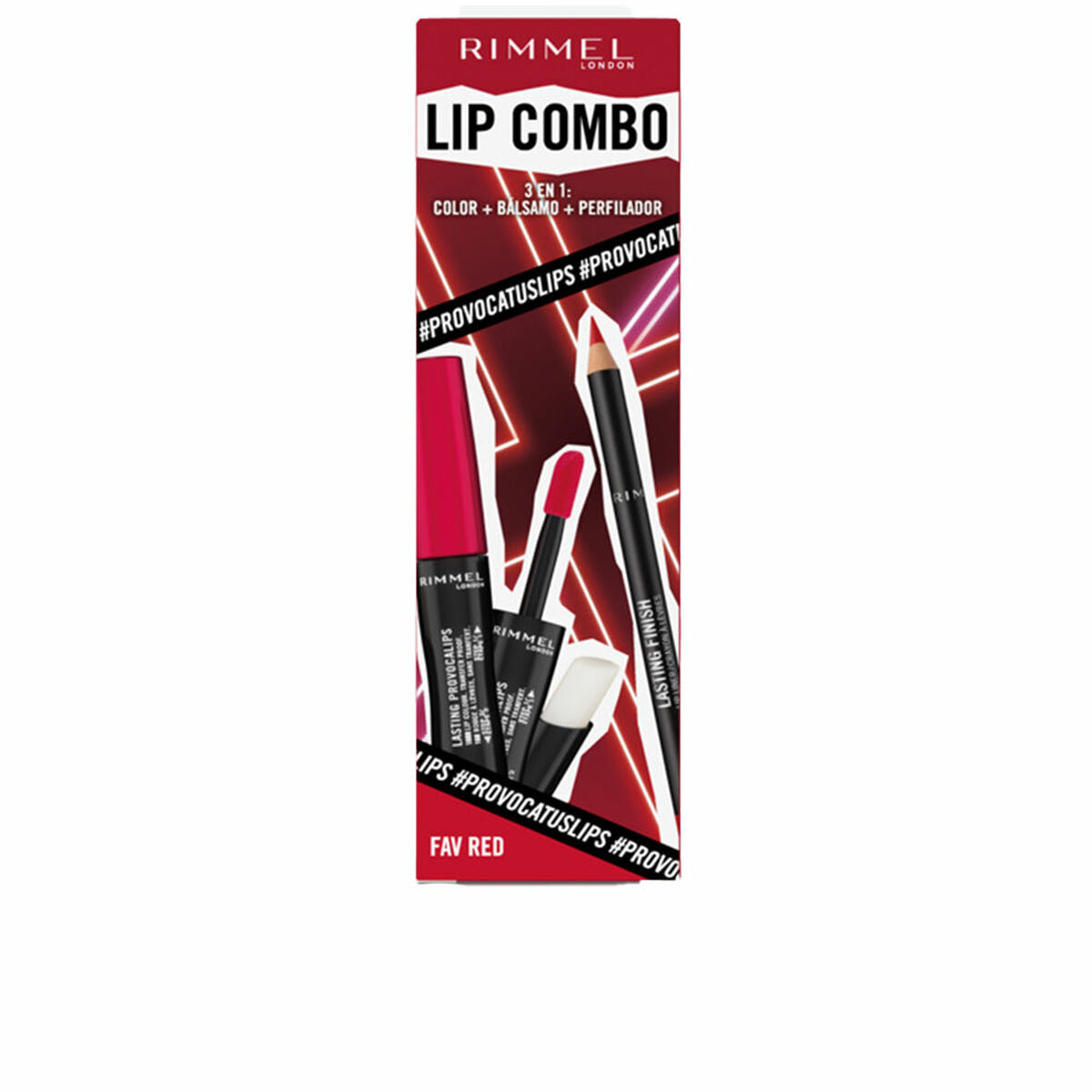 Make-Up Set Rimmel London Lip Combo 3 Pieces Fav Red-0