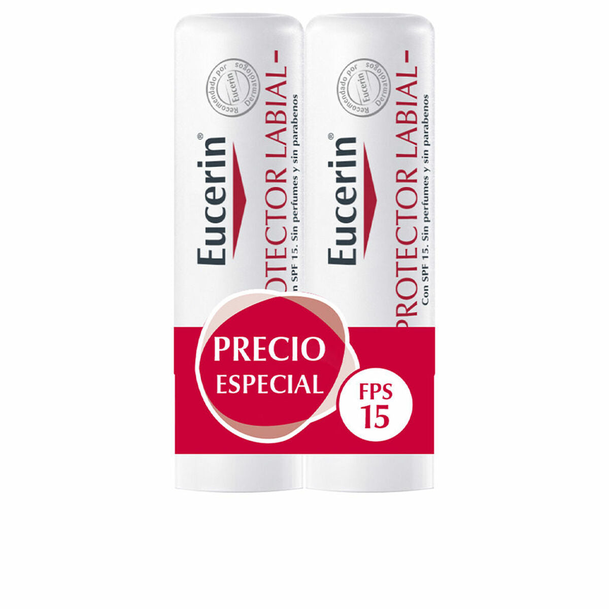 Lip balm Eucerin Protector Labial Lote 2 Units Spf 15 Pack 4,8 g-0