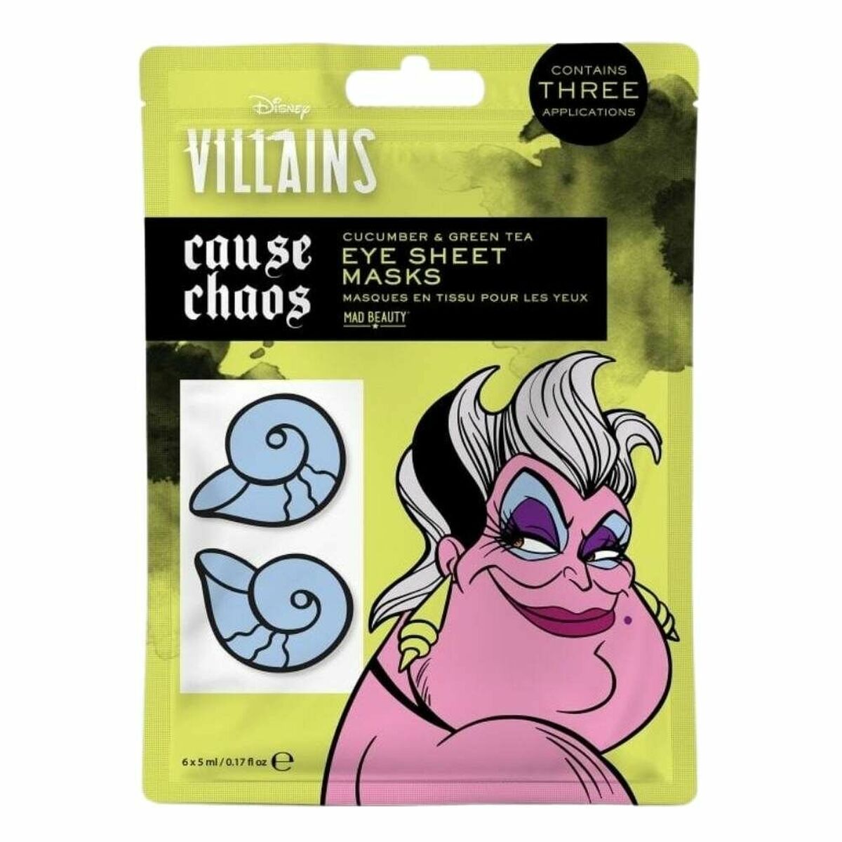 Mask for Eye Area Mad Beauty Disney Villains Ursula (6 x 5 ml)-0