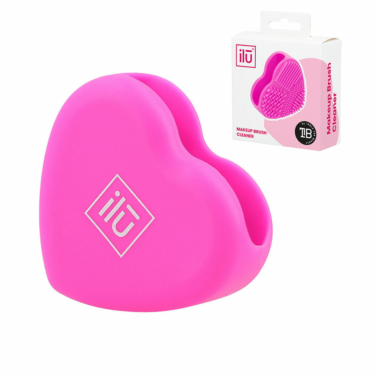 Make-up Brush Cleaner Ilū Brush Cleaner Heart Silicone (1 Unit)-0