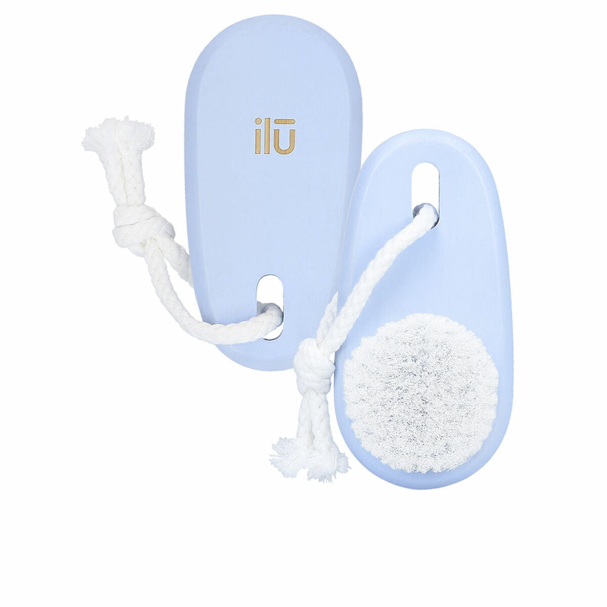Facial Cleansing Brush Ilū Bamboon Blue Oval-0