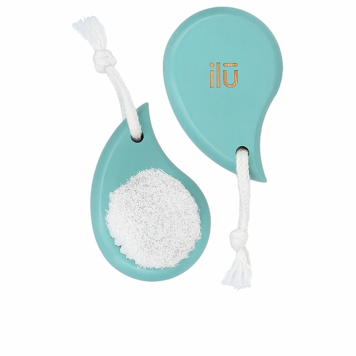 Facial Cleansing Brush Ilū Bamboon Turquoise Drop-0