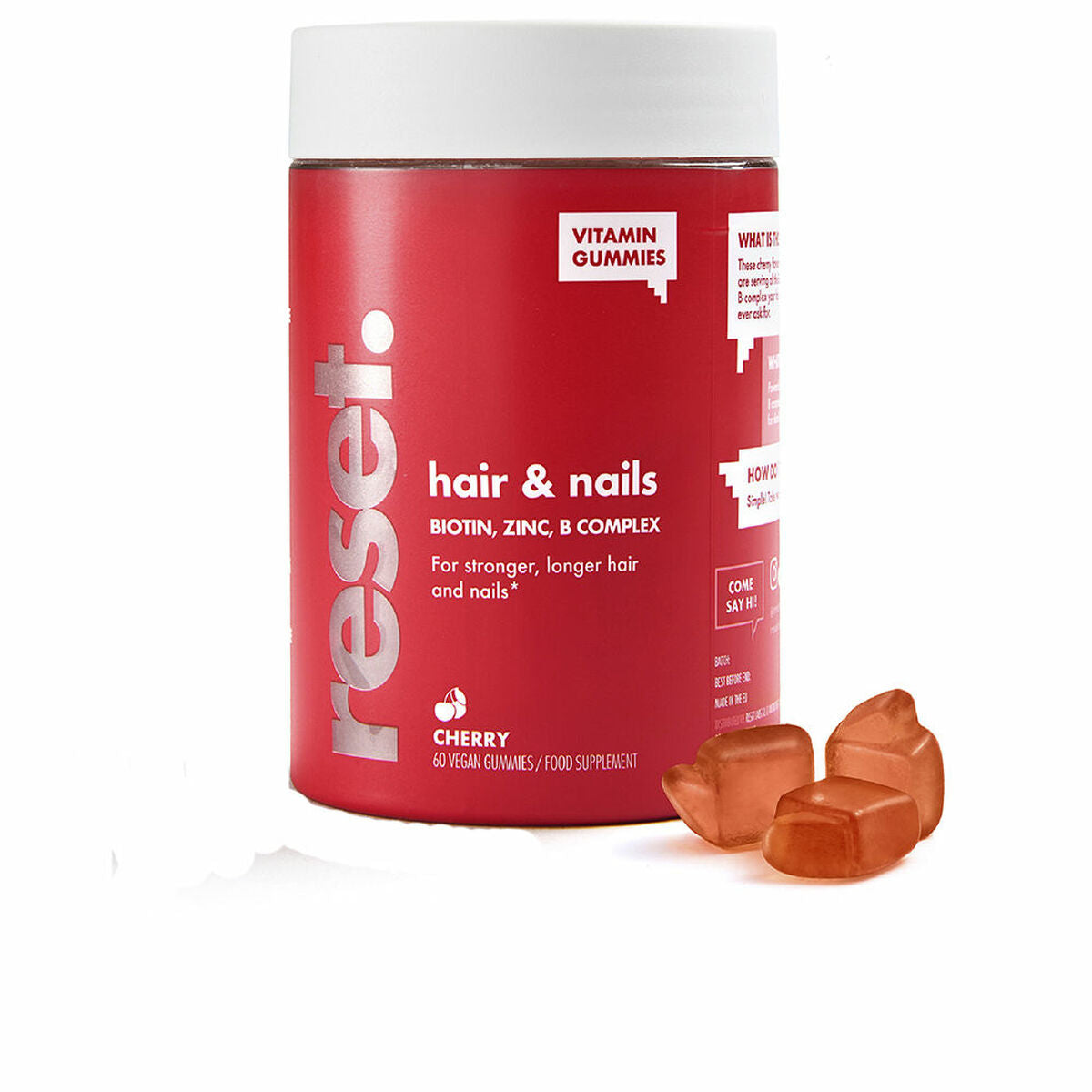 Food Supplement Reset Hair & Nails Gums 60 Units-0