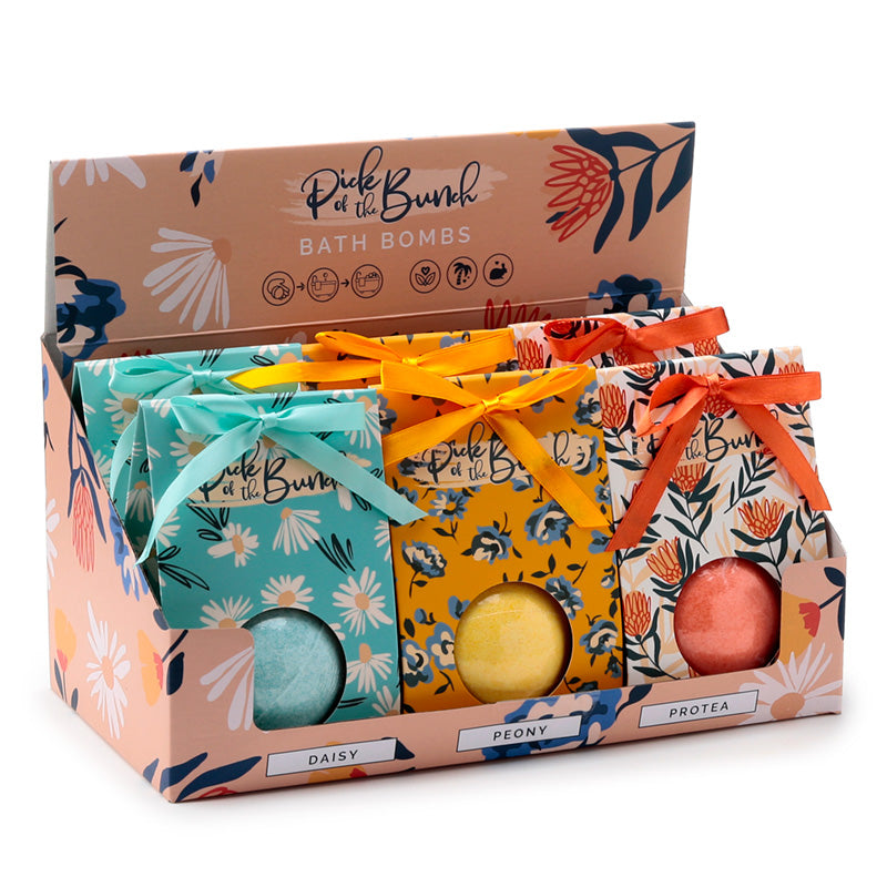 Handmade Bath Bomb in Gift Box - Pick of the Bunch Daisy Lane, Peony & Protea BATH71-0