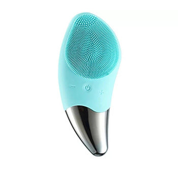 Silicone Facial Cleansing Brush - Green-0