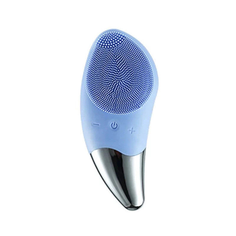 Silicone Facial Cleansing Brush - Blue-0
