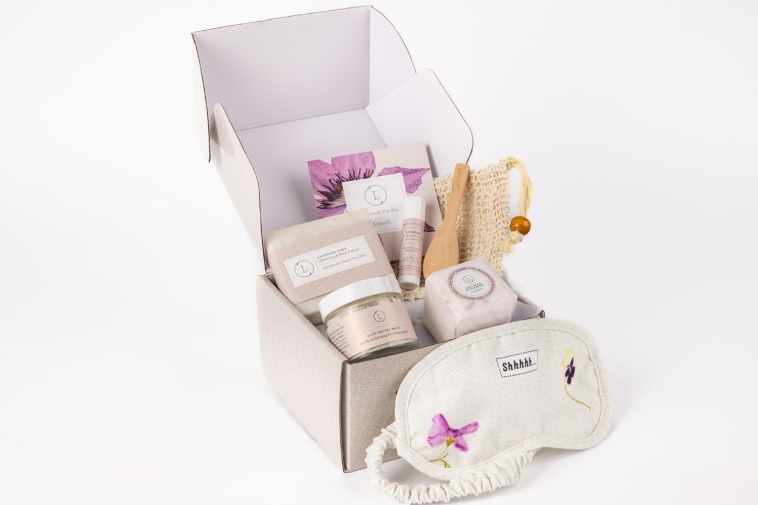 Lavender bath and body set, Natural skincare appreciation gift box-0