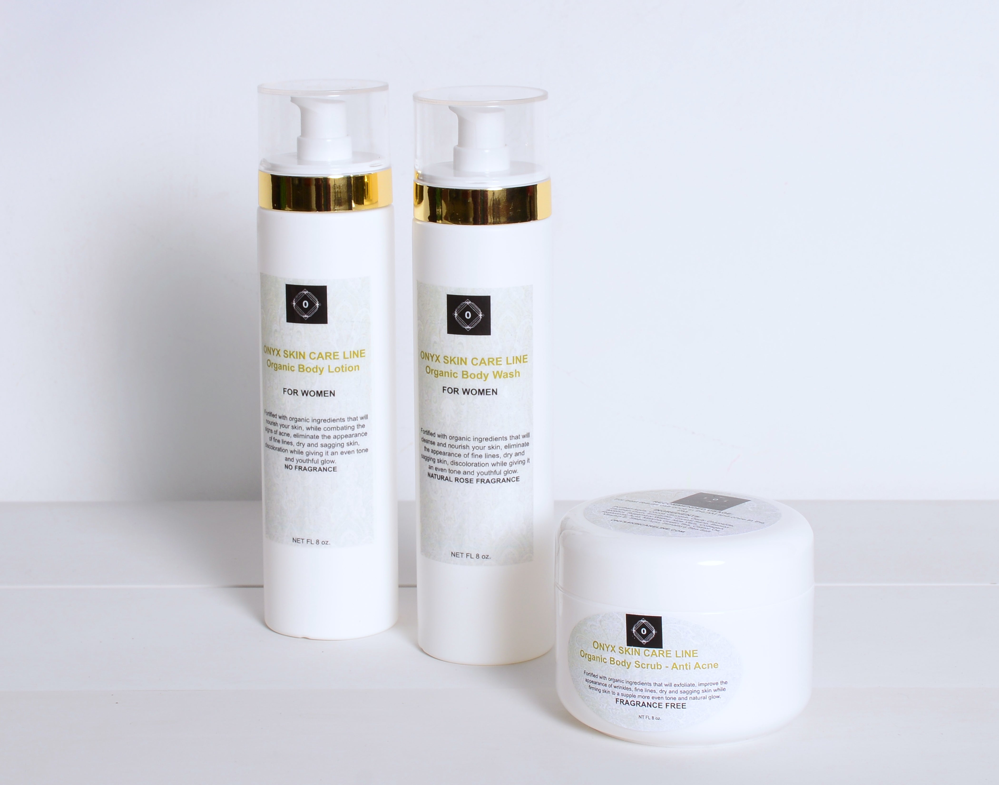 THREE STEP SKIN CARE SYSTEM - Nourishing Body Wash, Scrub and Lotion - Fragrance Free - for WOMEN -  ITEM CODE: 601950409228-0