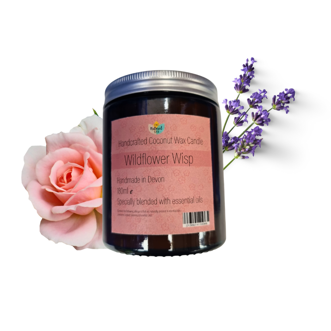 Wildflower Wisp hand poured coconut wax candle - 2 size options-0