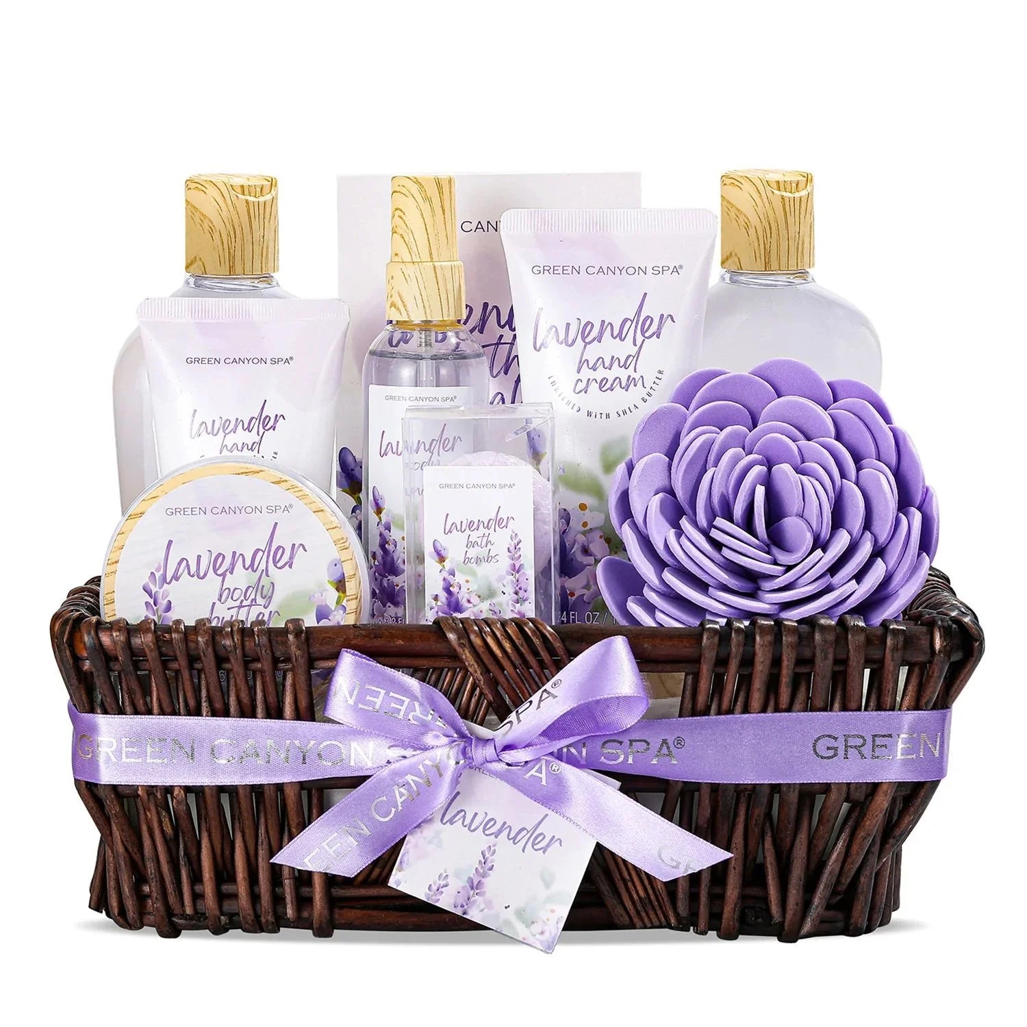 Lavender Bath Gift Basket Set-0
