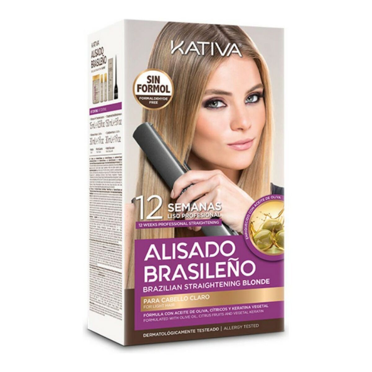 Brazilian Hair Straightener Set Kativa Pro Blonde (6 pcs)-0